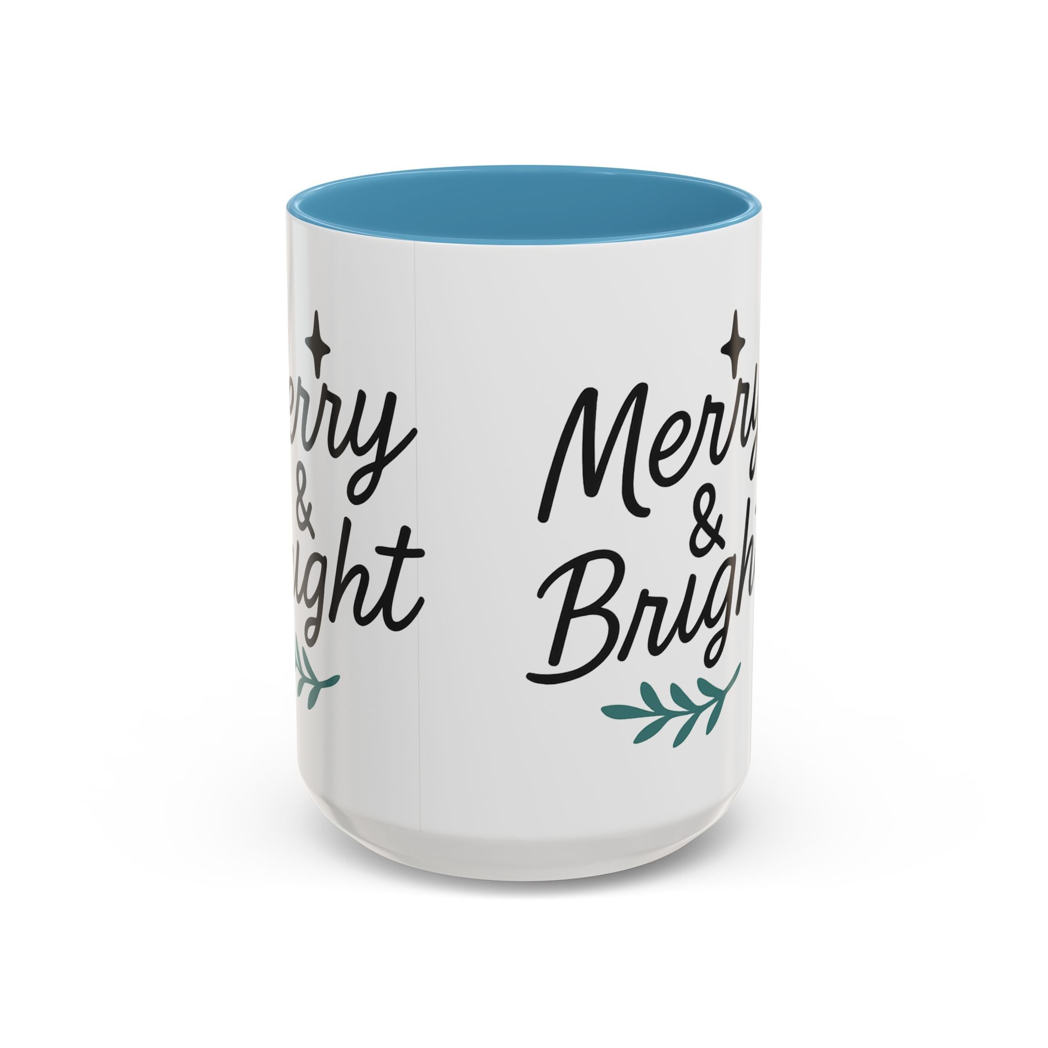 Merry & Bright Holiday Coffee Mug — 11/15oz Accent Ceramic