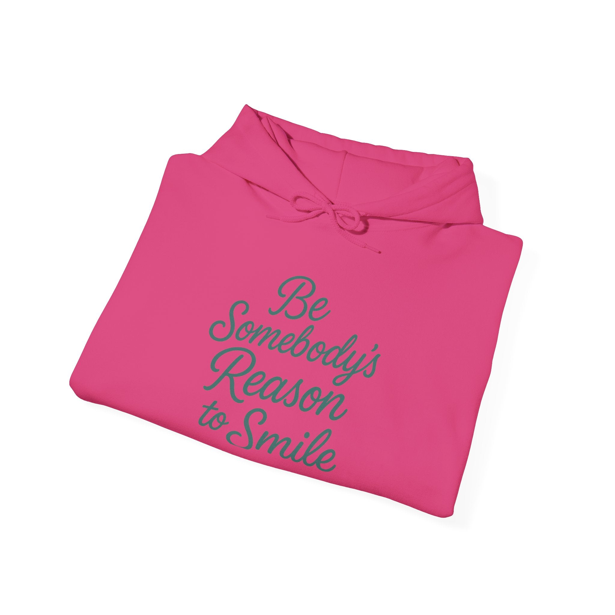 Be Somebody's Reason to Smile Hoodie — Inspirational White Pullover