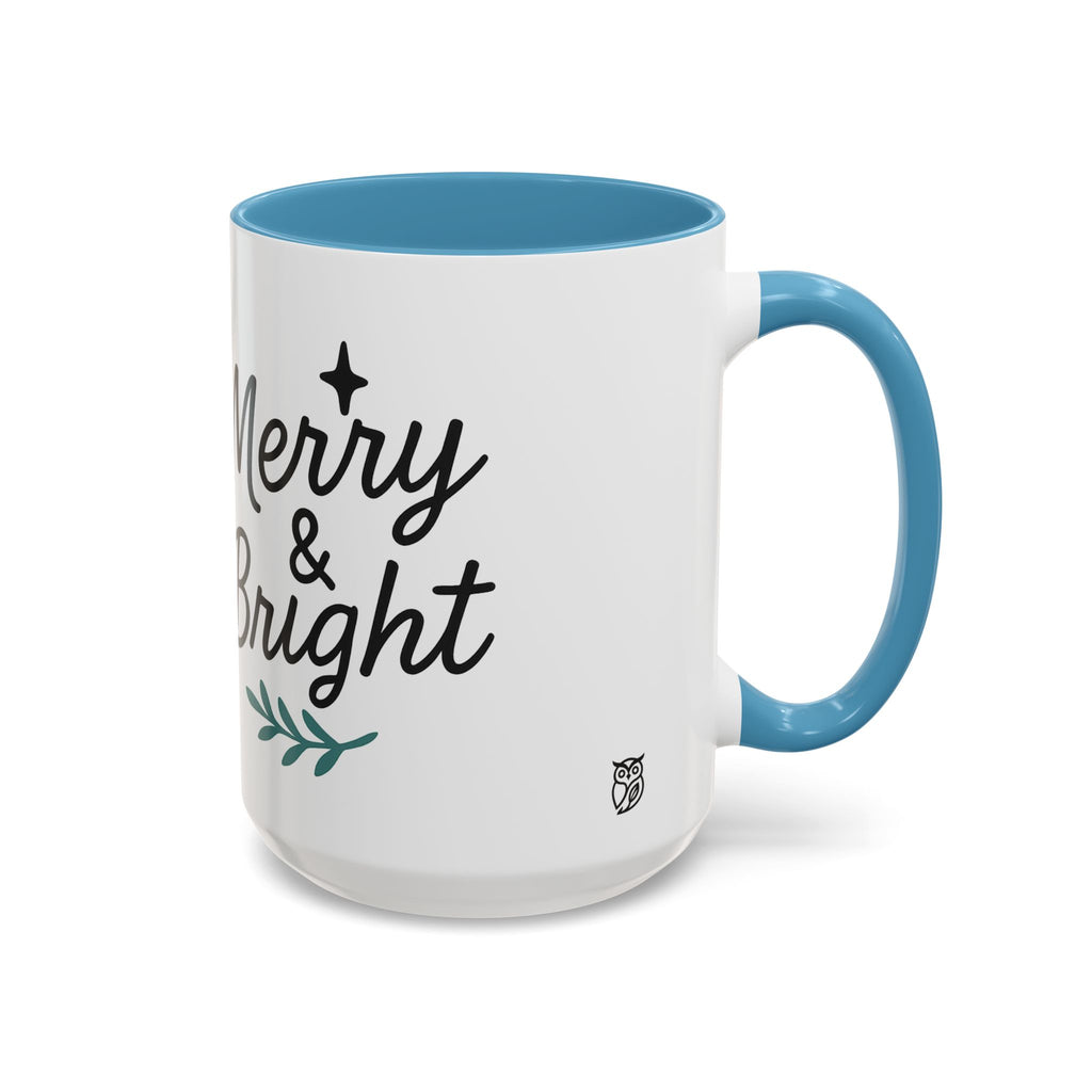 Merry & Bright Holiday Coffee Mug — 11/15oz Accent Ceramic