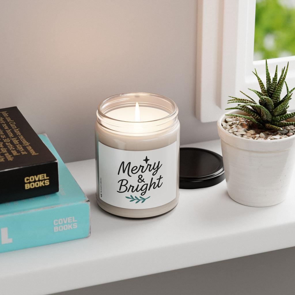 Merry & Bright Soy Candle – 9oz Holiday Scented Jar