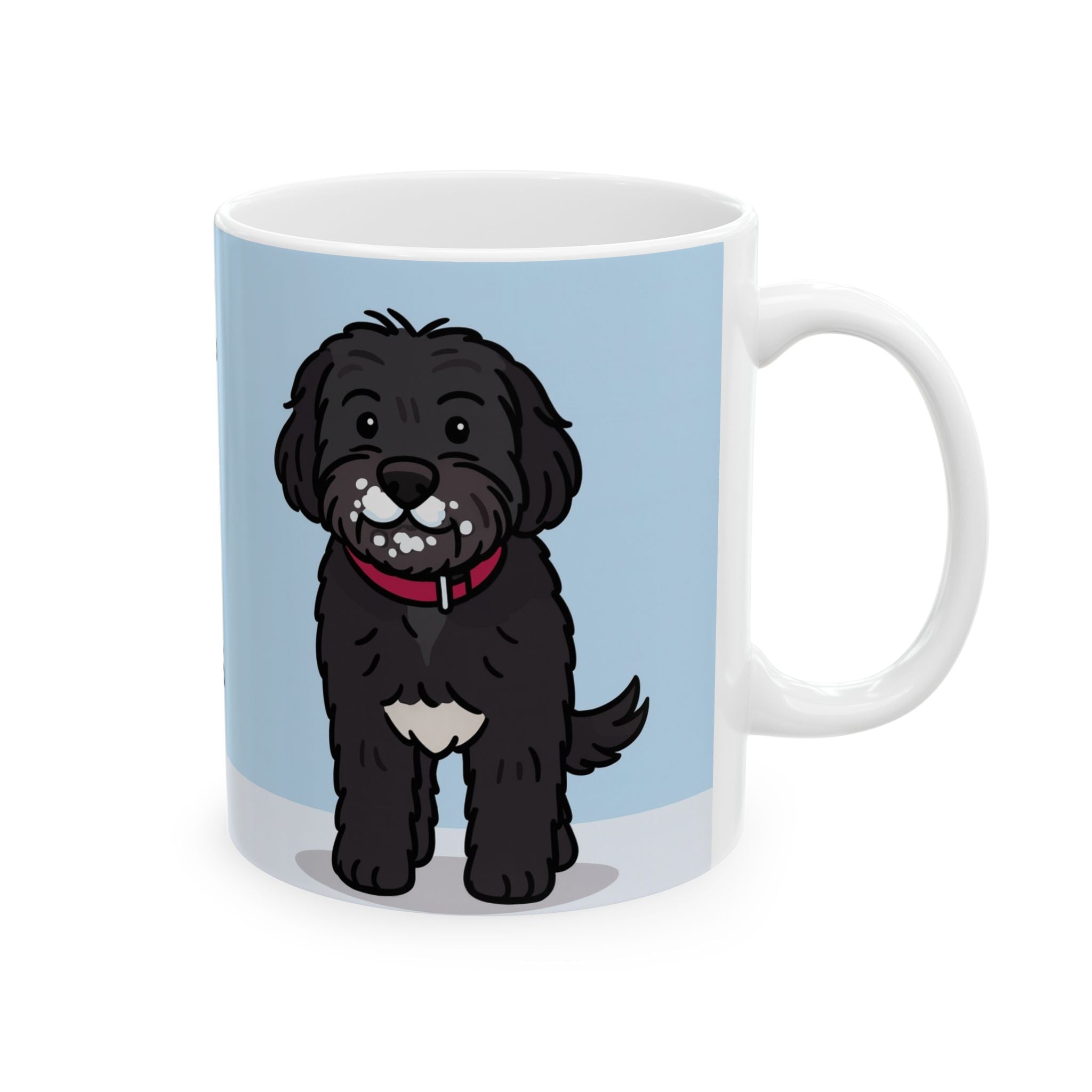I Love Doodles Ceramic Mug — Blue Dog Lover Coffee Cup (11oz & 15oz)