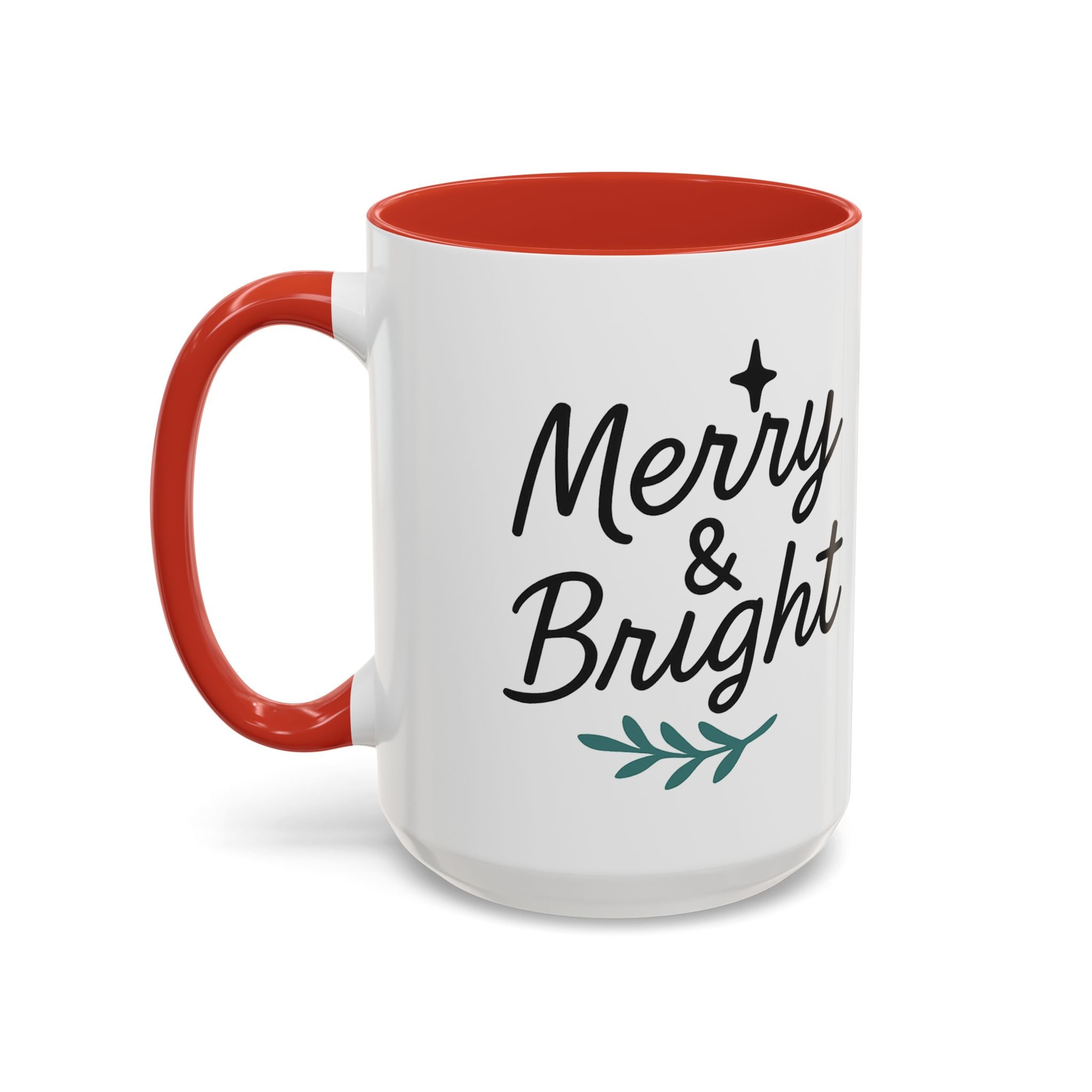 Merry & Bright Holiday Coffee Mug — 11/15oz Accent Ceramic