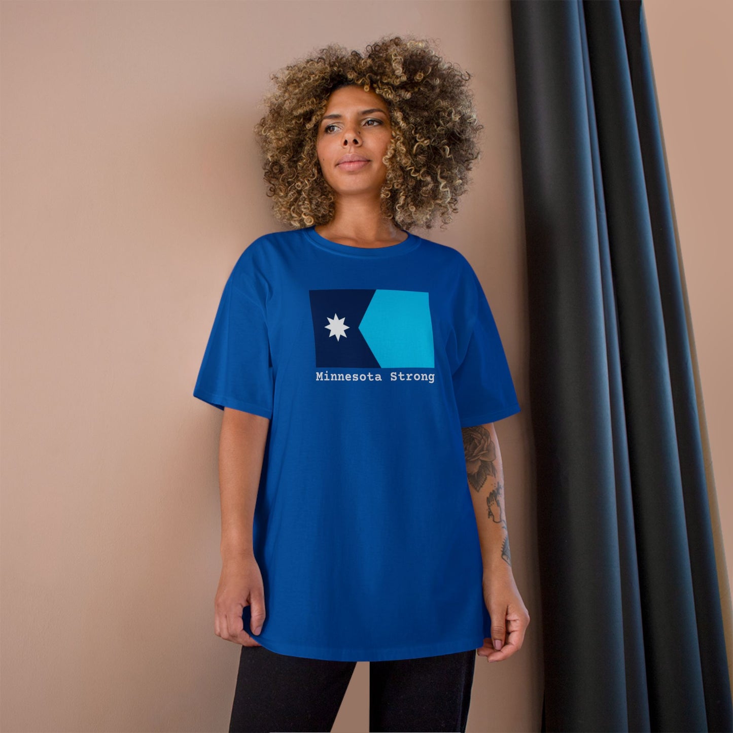 Minnesota Strong Flag T-Shirt — Champion brand Tee