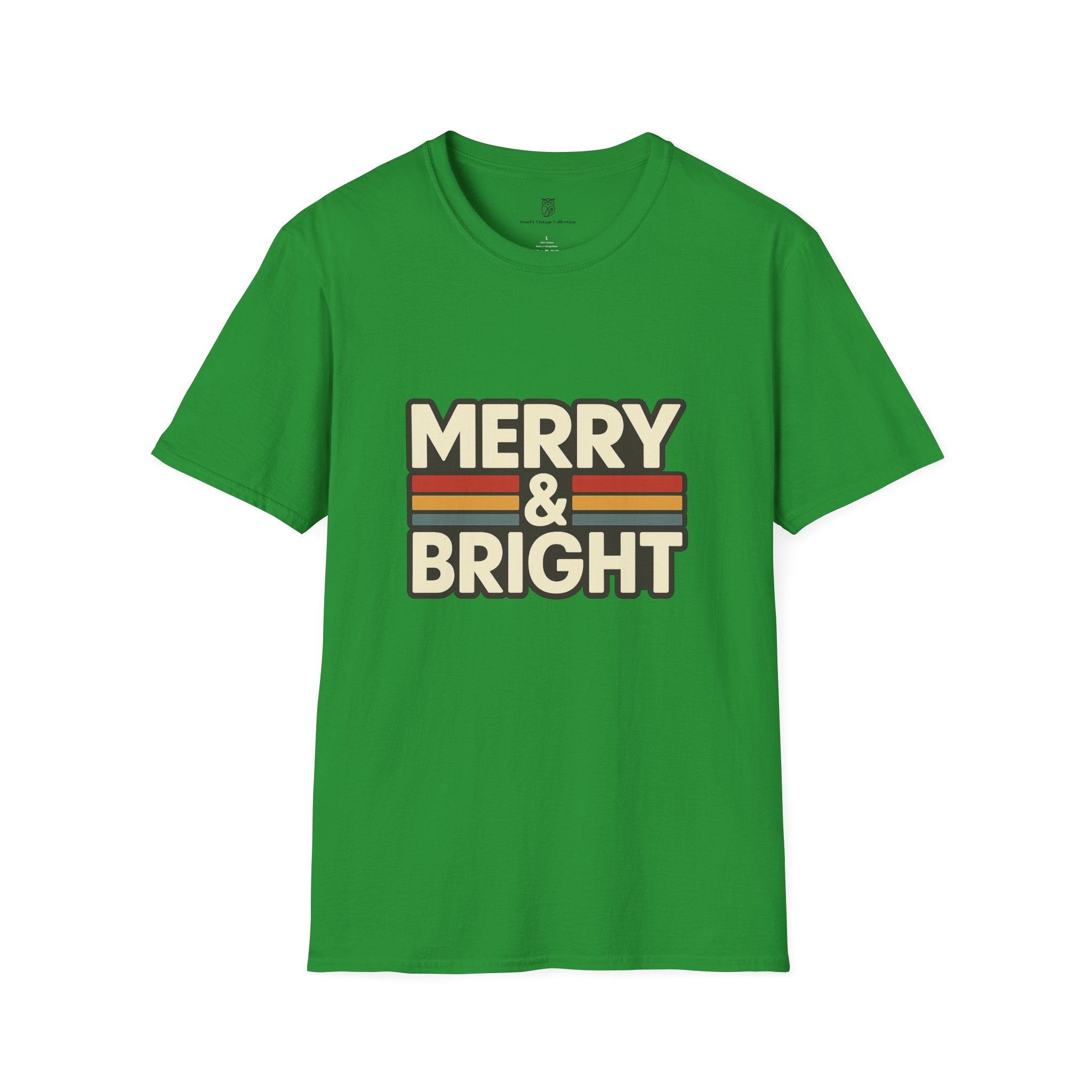 Merry & Bright Retro Holiday T-Shirt