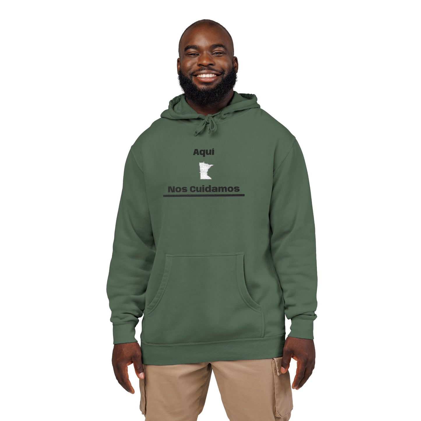 Minnesota "Aquí Nos Cuidamos" | State Hoodie, Minimal Design