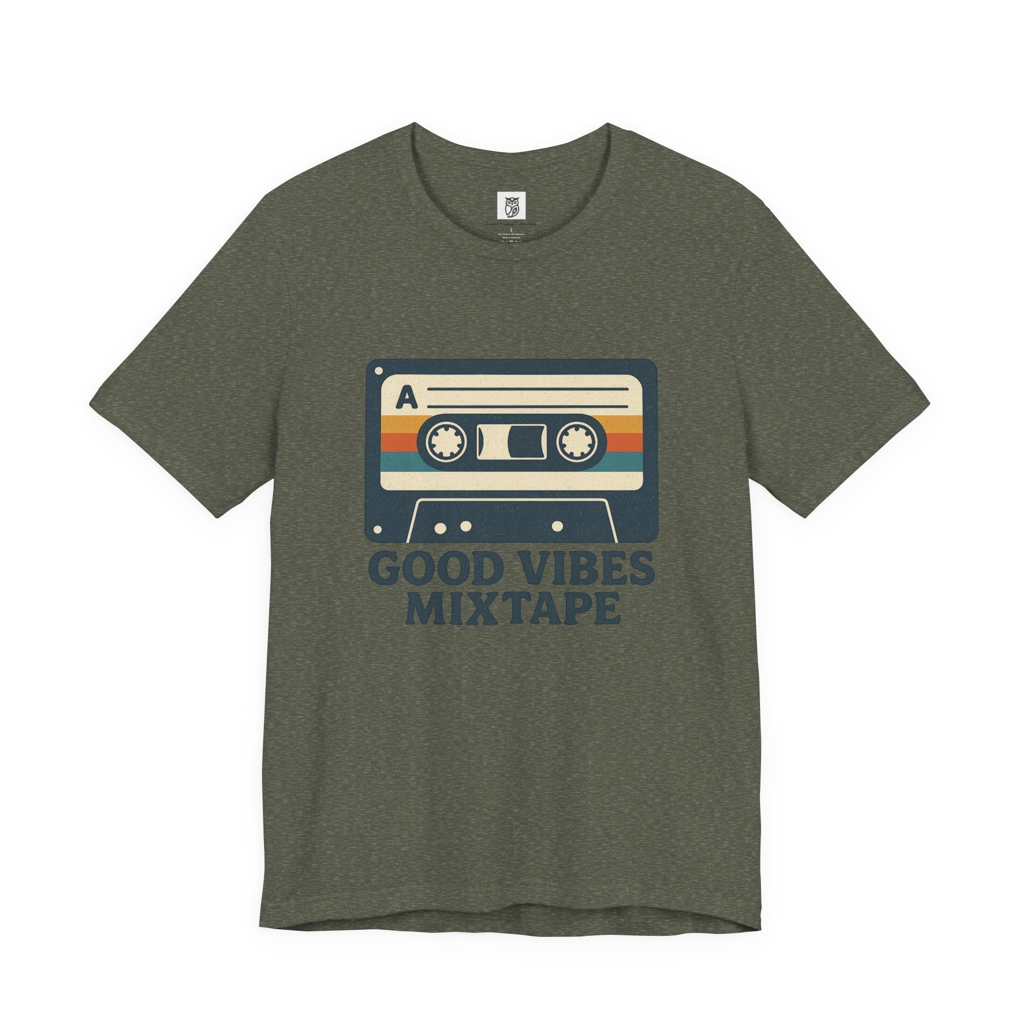 Good Vibes Mixtape Retro Cassette T-Shirt