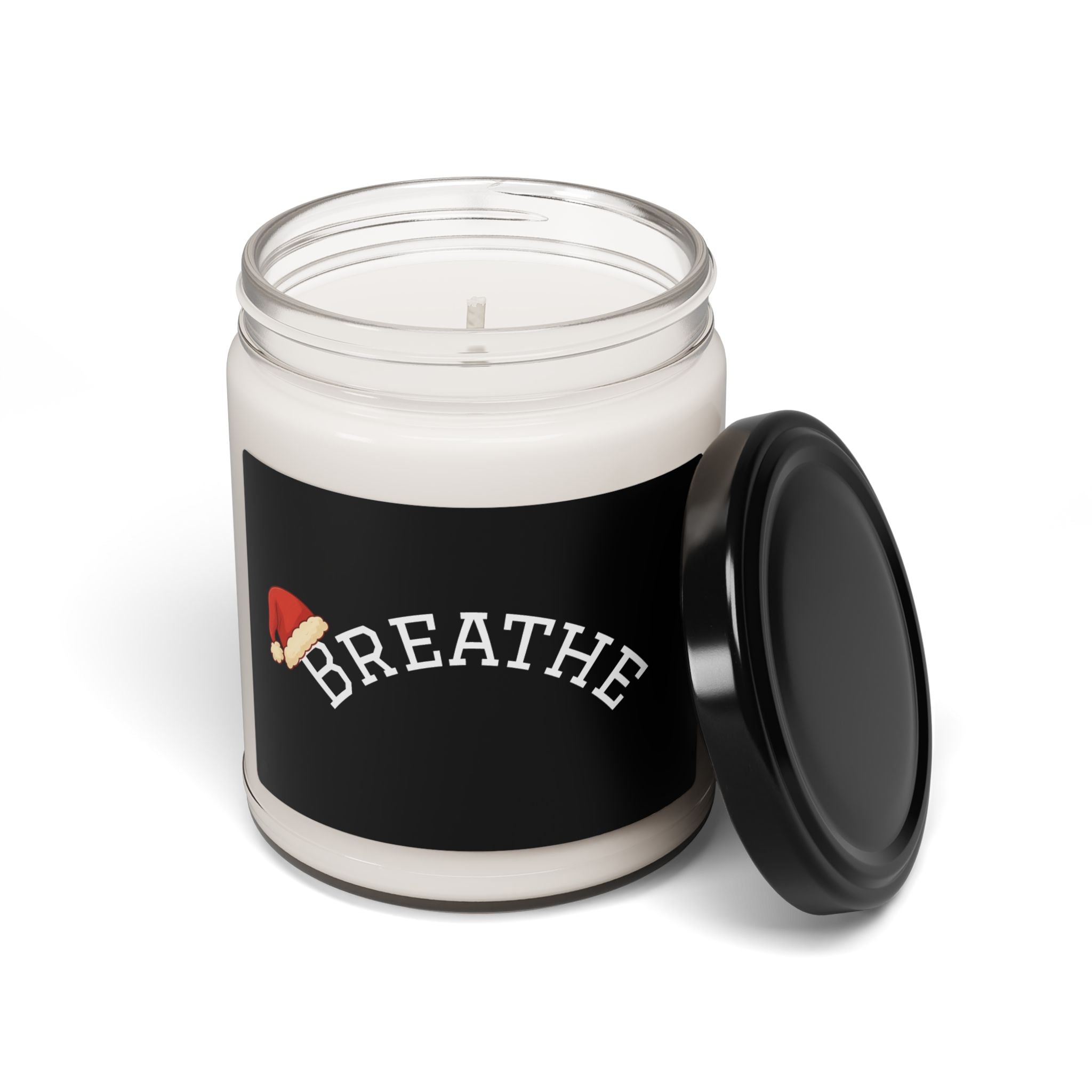 Breathe Holiday Soy Candle — 9 oz Scented Jar (Santa Hat)