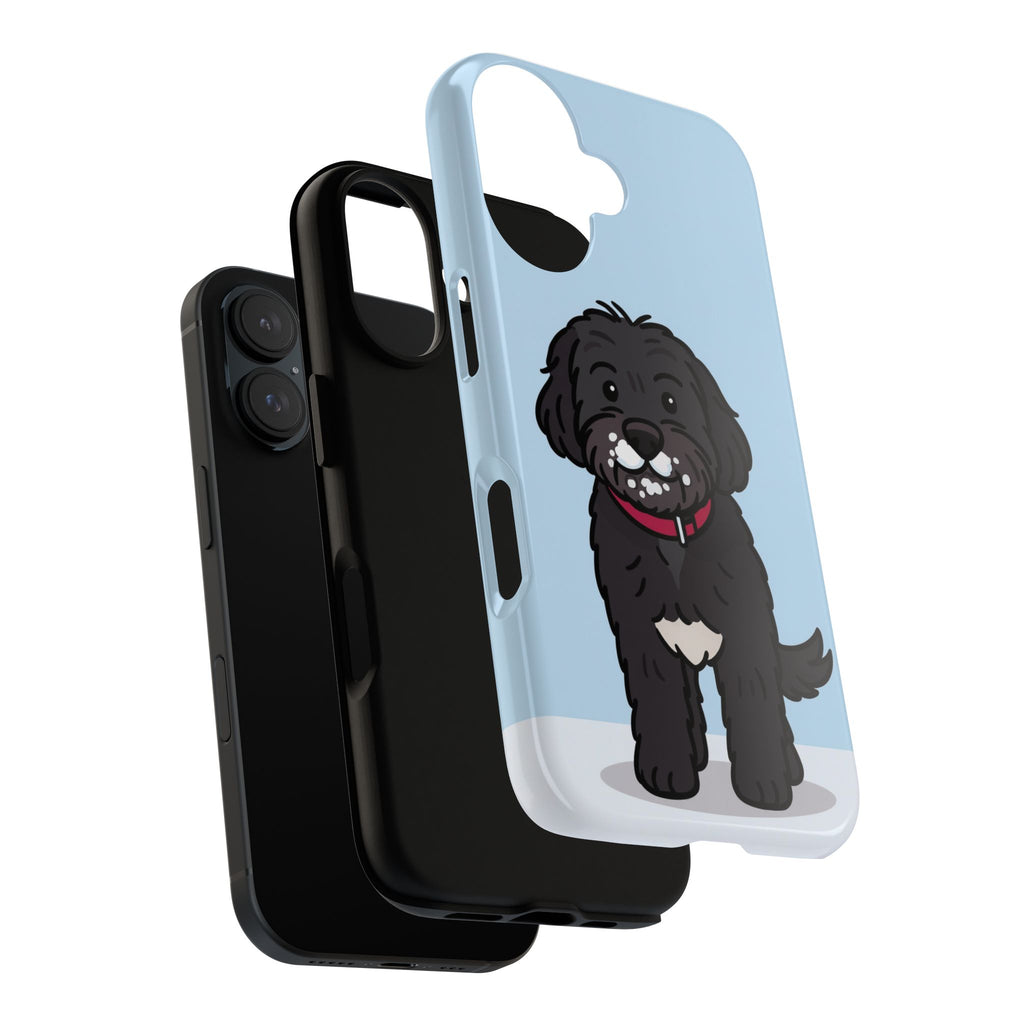 Black Labradoodle Phone Case — Cute Dog Cartoon Protective Tough Case
