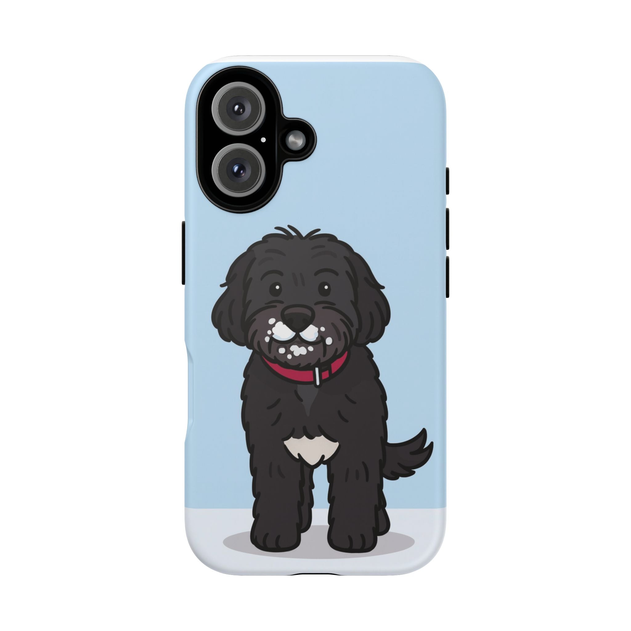 Black Labradoodle Phone Case — Cute Dog Cartoon Protective Tough Case