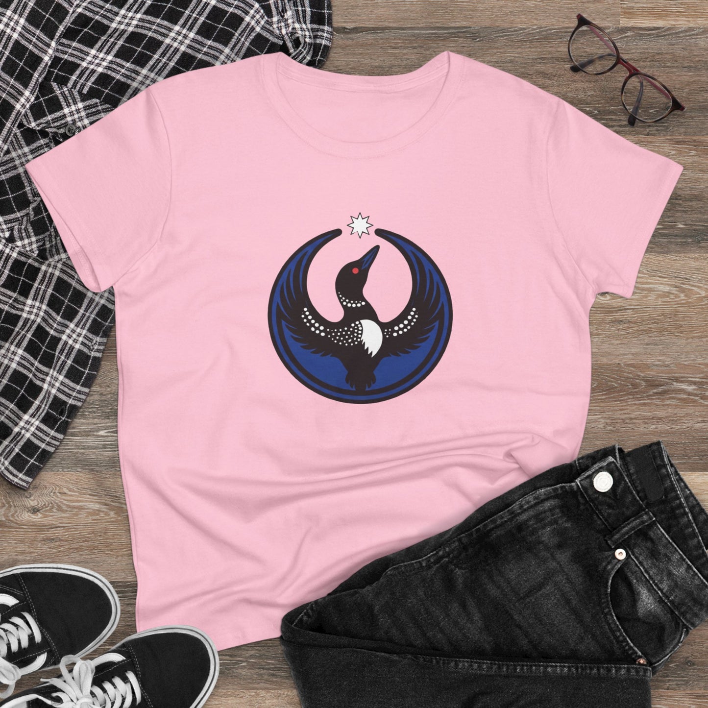 Minnesota Rebel Loon Illustration Tee | Women's Midweight 100% Cotton