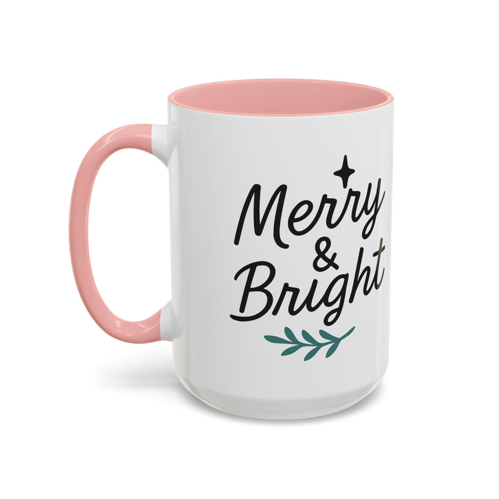 Merry & Bright Holiday Coffee Mug — 11/15oz Accent Ceramic