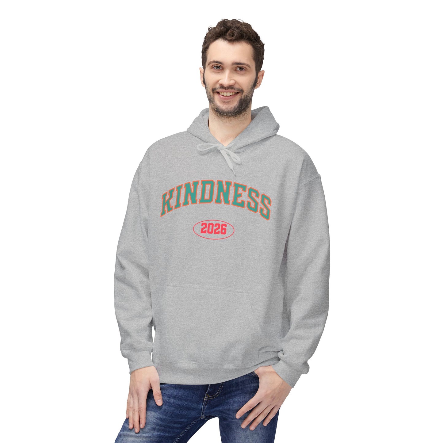 Kindness 2026 Hoodie — Vintage Collegiate Inspirational Pullover