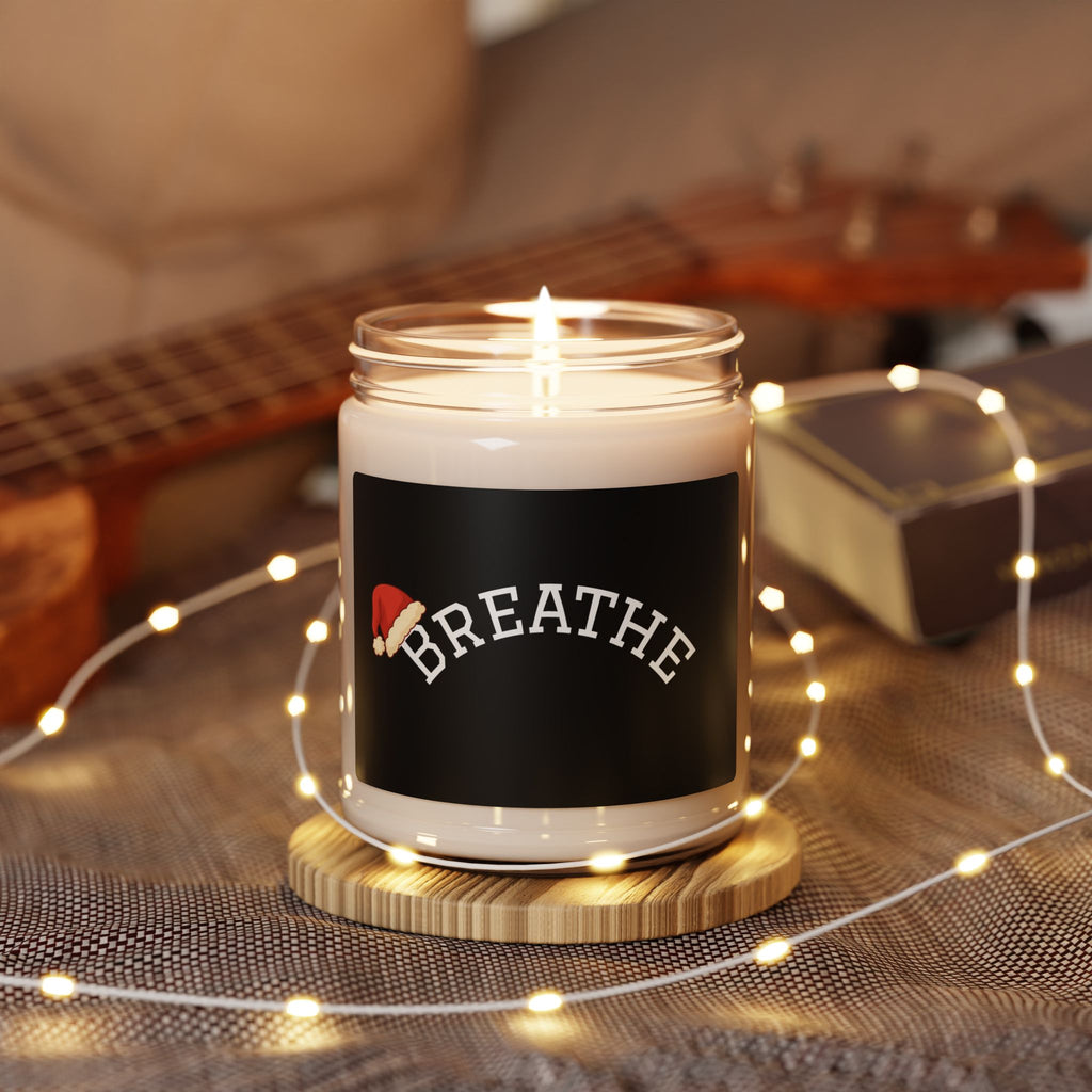 Breathe Holiday Soy Candle — 9 oz Scented Jar (Santa Hat)