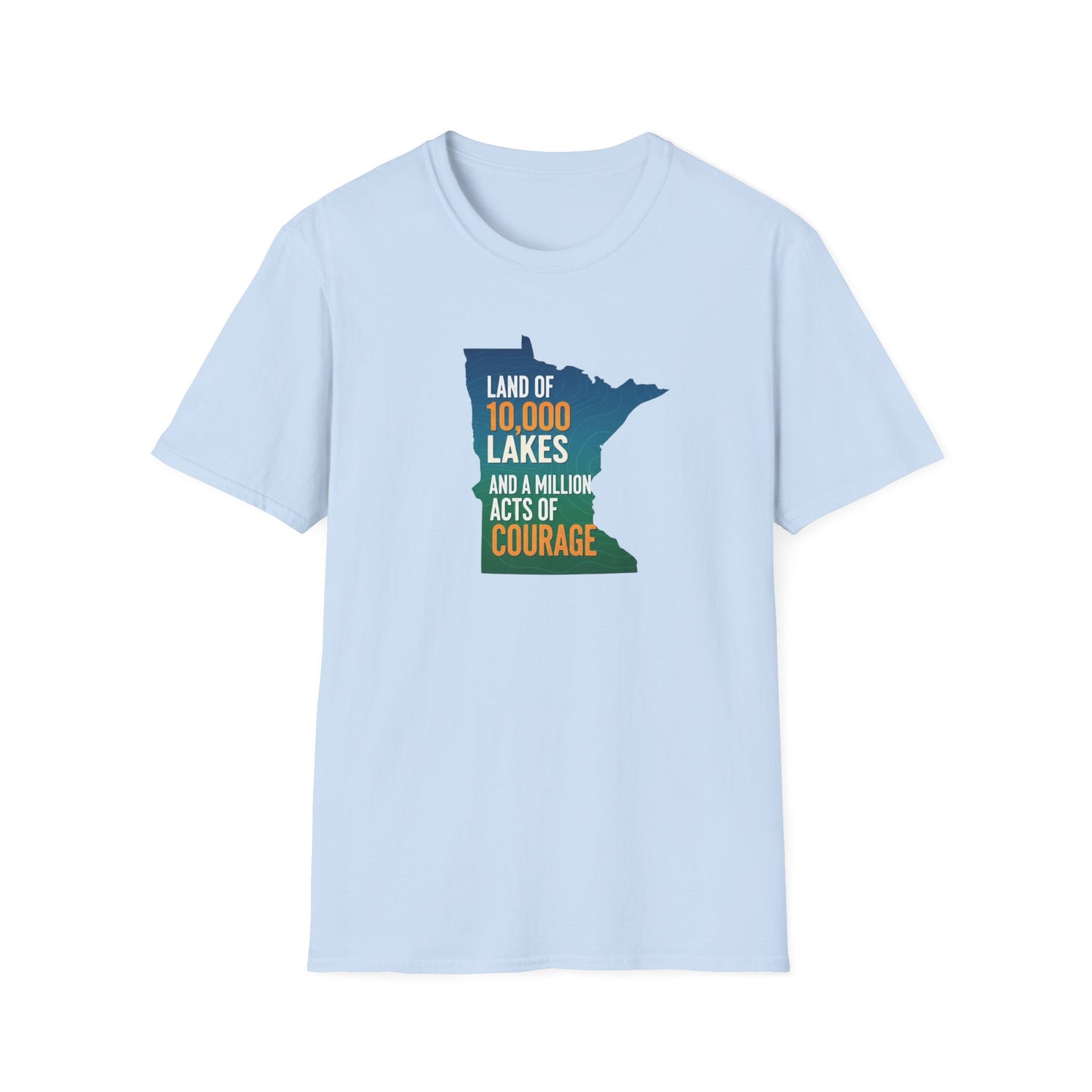 Land of 10,000 Lakes Minnesota Map T-Shirt | State Pride