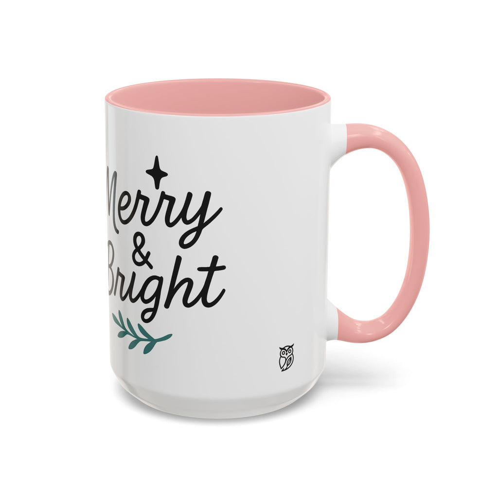 Merry & Bright Holiday Coffee Mug — 11/15oz Accent Ceramic