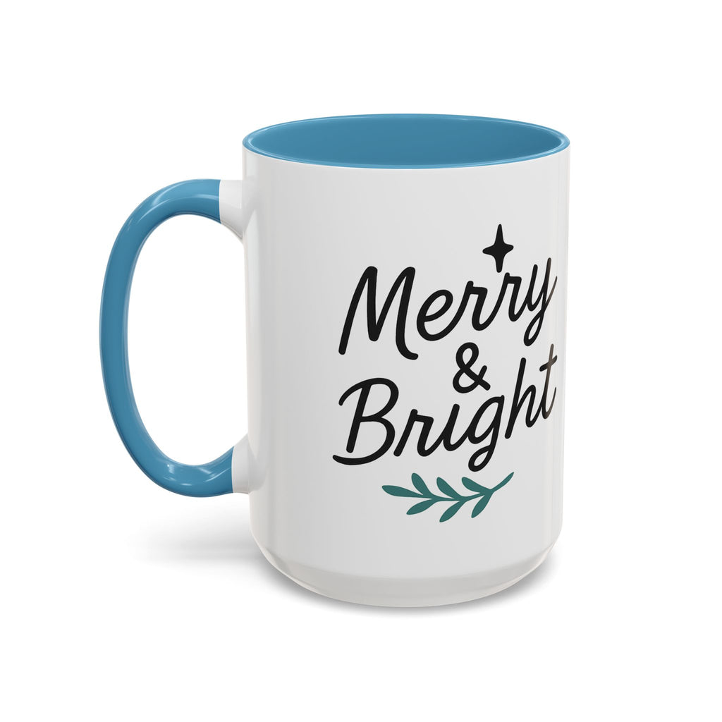 Merry & Bright Holiday Coffee Mug — 11/15oz Accent Ceramic