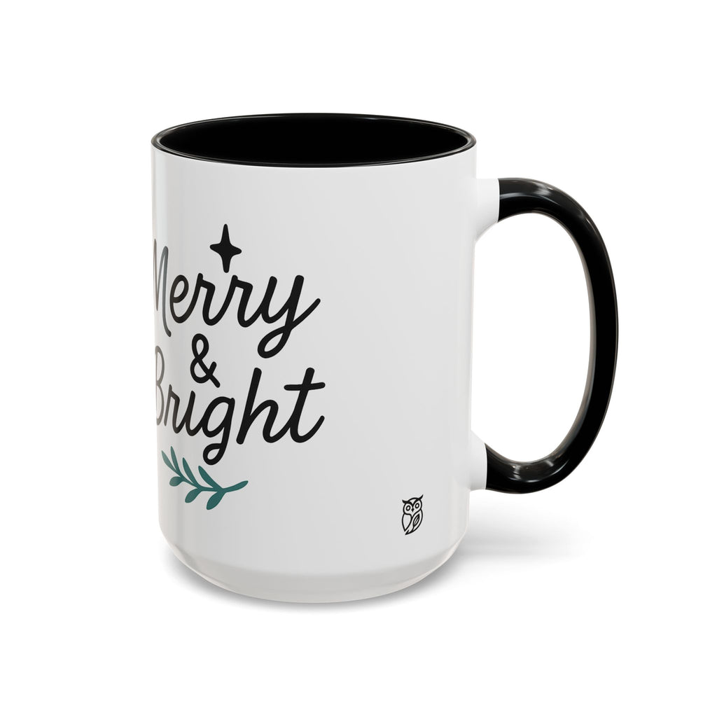 Merry & Bright Holiday Coffee Mug — 11/15oz Accent Ceramic
